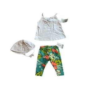 NWT! Carter’s Baby Girl Tropical Floral Summer Set (3 mo.)